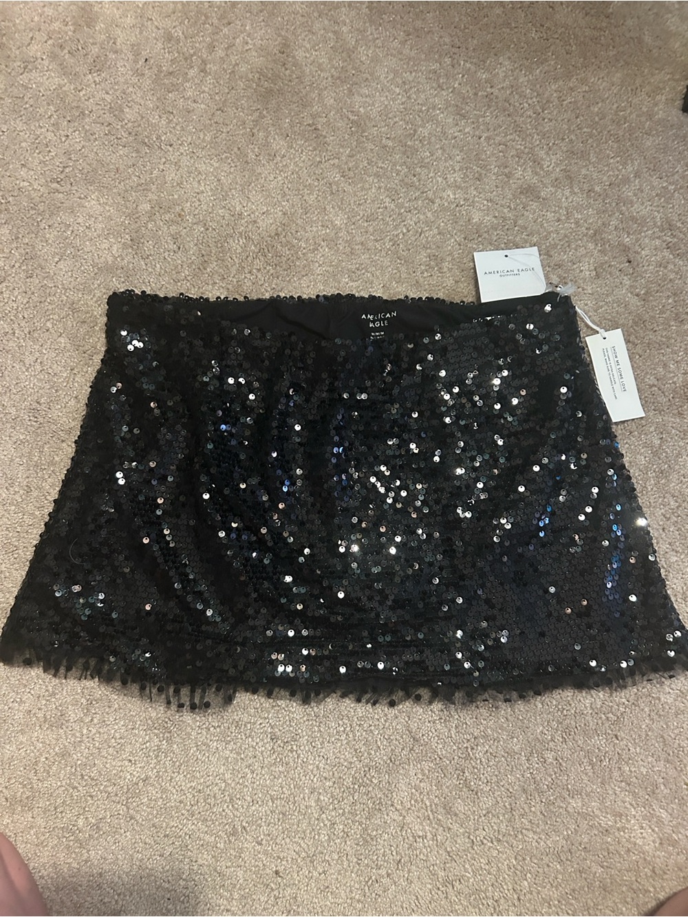 ‼️NWT‼️American 🦅 Eagle Outfitters Black Sequin Mini Skirt